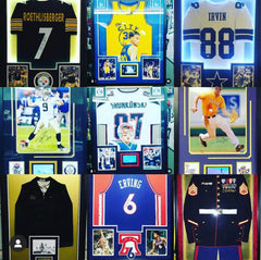 Custom Jersey Framing - Vertical with 2 pictures