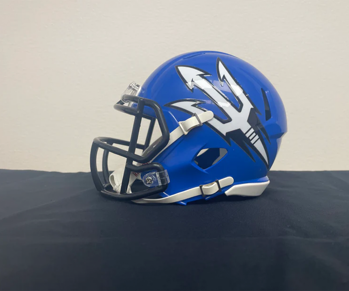 Maiden Blue Devils Revolution Speed Mini Football Helmet